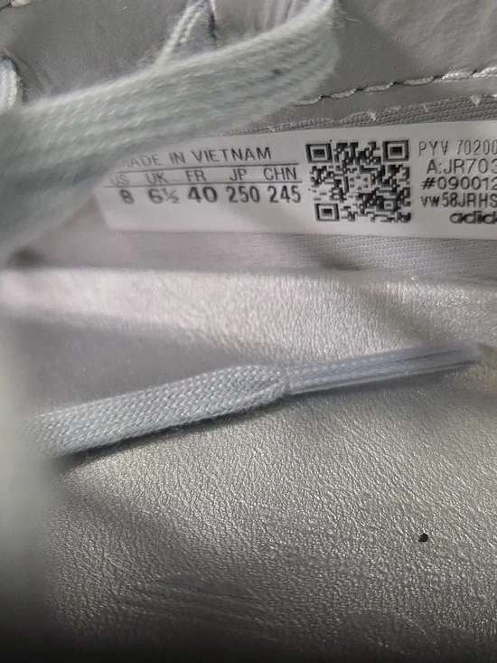 Adidas Originals Sneakers Taekwondo Mei Ballet Sz 8 Silver Slip On Streetwear - Picture 8 of 8